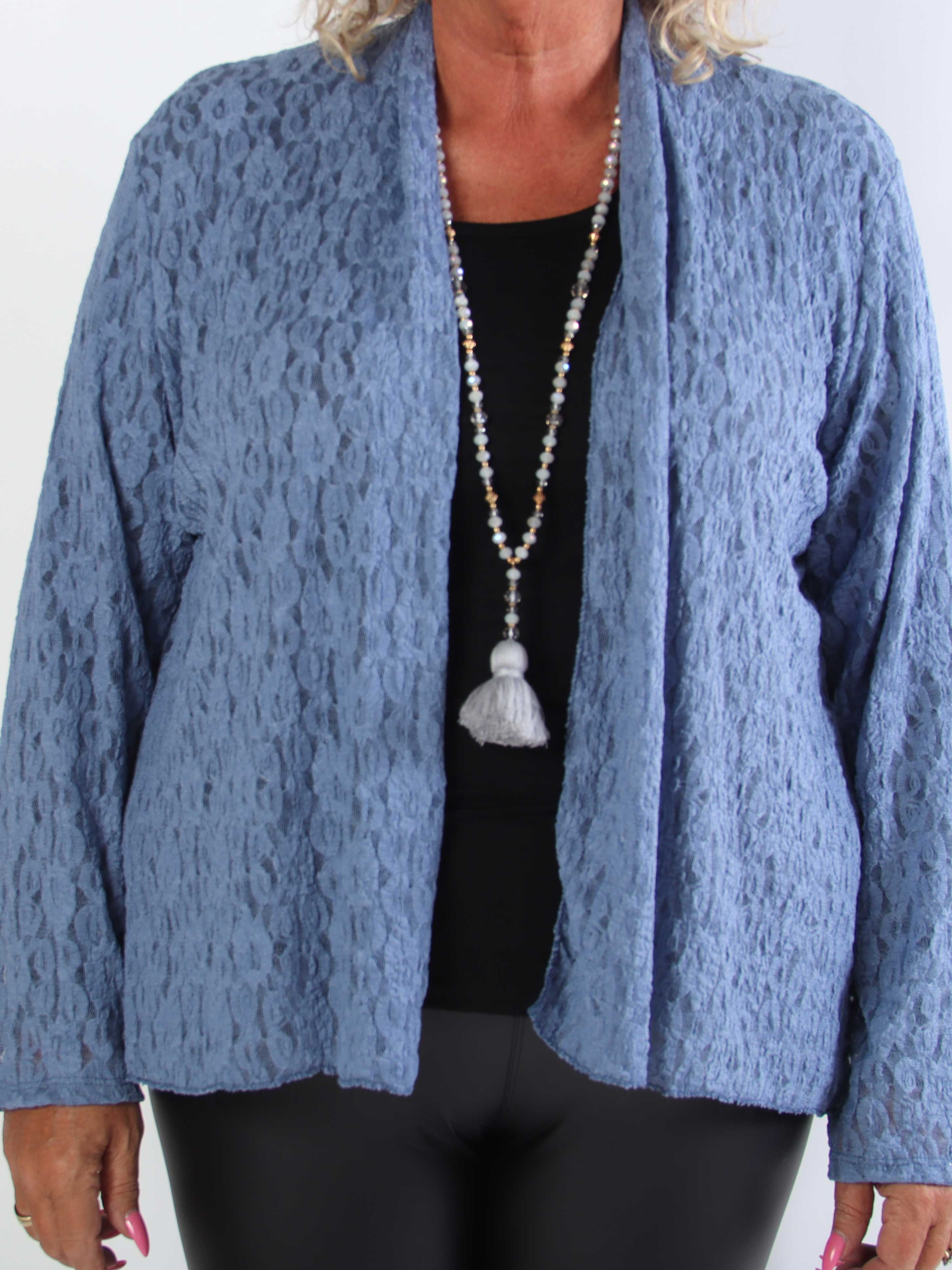 Yuri - Semitransparent plus size blondecardigan i en blød viskoseblanding